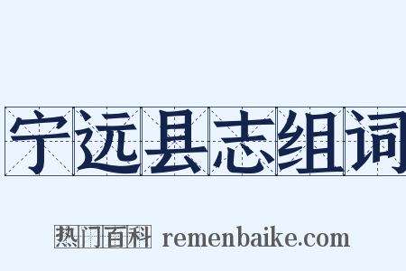 宁远县志组词是什么意思的图片